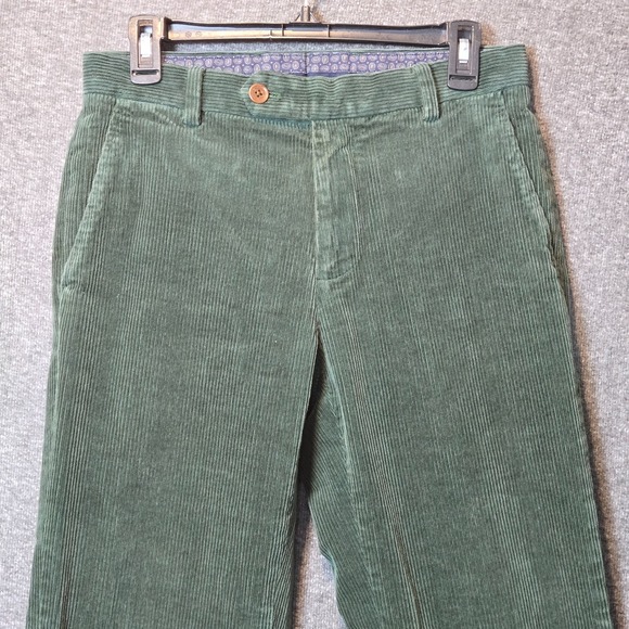 Brooks Brothers Milano Fit Corduroy Pants Men's 30 x 30 Green Meas 29x29 - Picture 2 of 11
